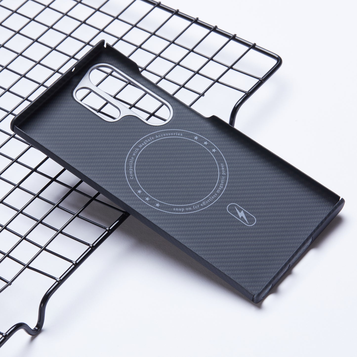 For Samsung Galaxy S24 Ultra Case Compatible with MagSafe 600D Fine Texture Aramid Fiber Phone Protector