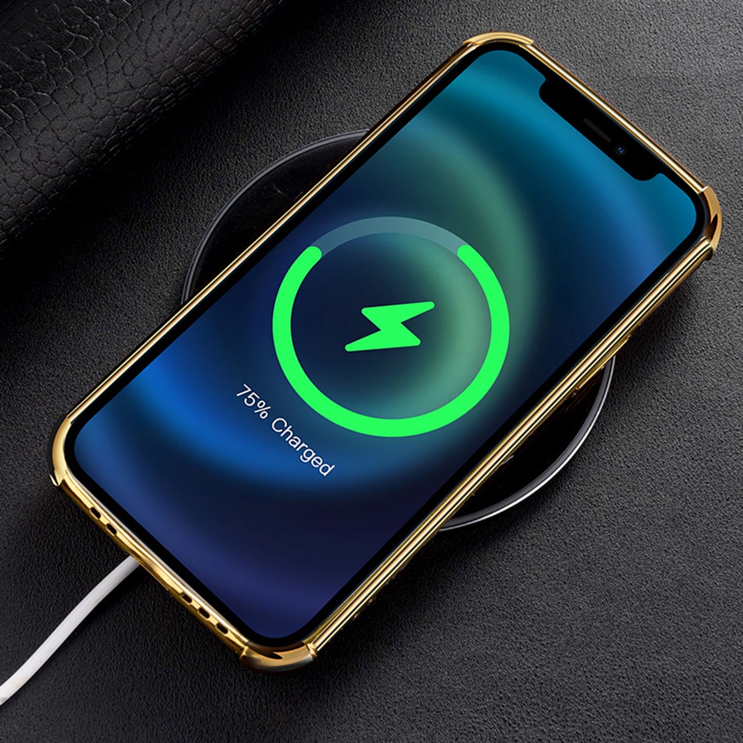 For Samsung Galaxy S24 Cell Phone Case Crocodile Texture 6D Electroplating Shockproof Cover - White