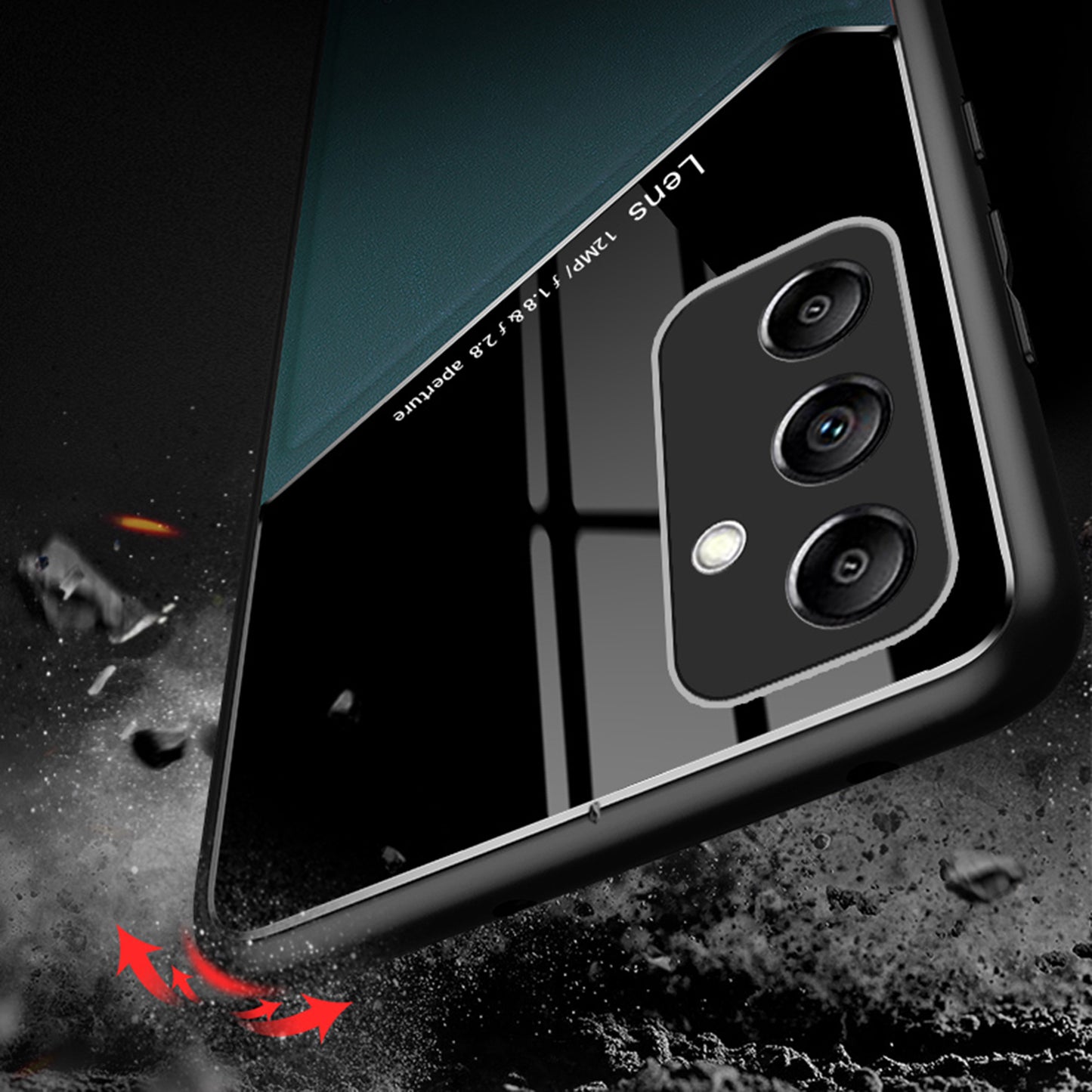 For Samsung Galaxy S24+ Case Magnetic Car Mount Bump Proof PU+TPU+PC Cover - Black