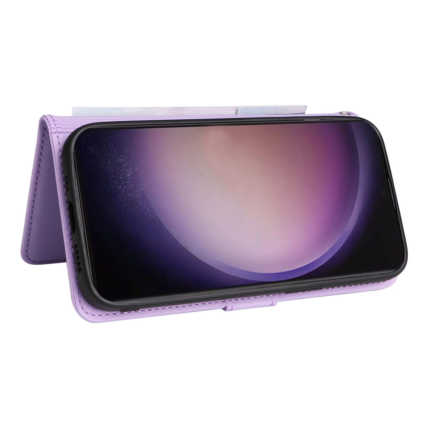 BETOPNICE 005 For Samsung Galaxy S24 Ultra Leather Case Magnetic Detachable Phone Cover - Purple