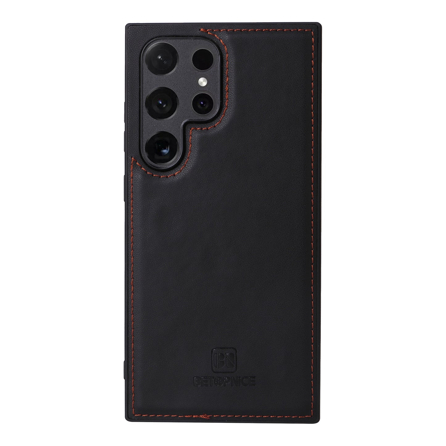 BETOPNICE 005 For Samsung Galaxy S24 Ultra Leather Case Magnetic Detachable Phone Cover - Black