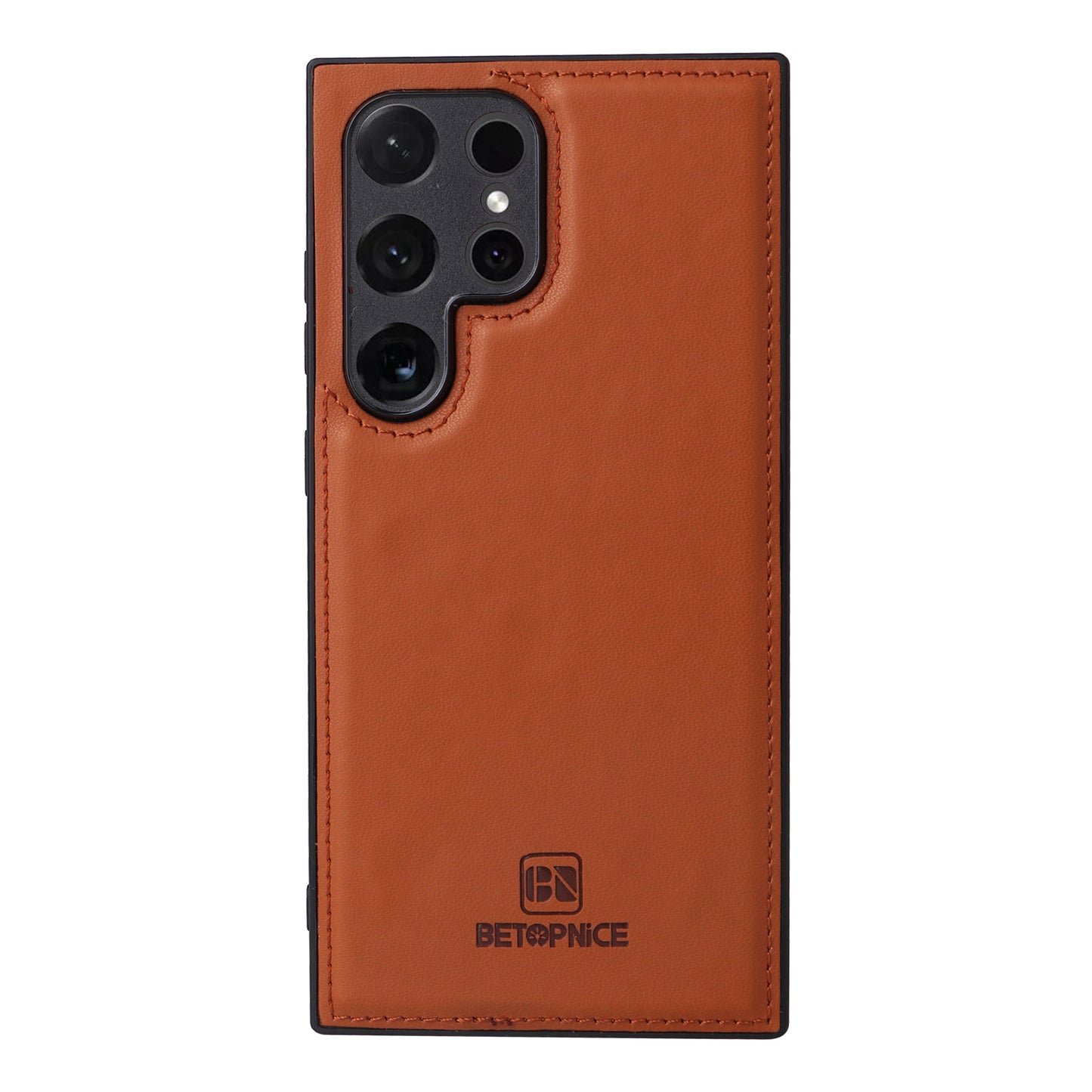 BETOPNICE 005 For Samsung Galaxy S24 Ultra Leather Case Magnetic Detachable Phone Cover - Brown