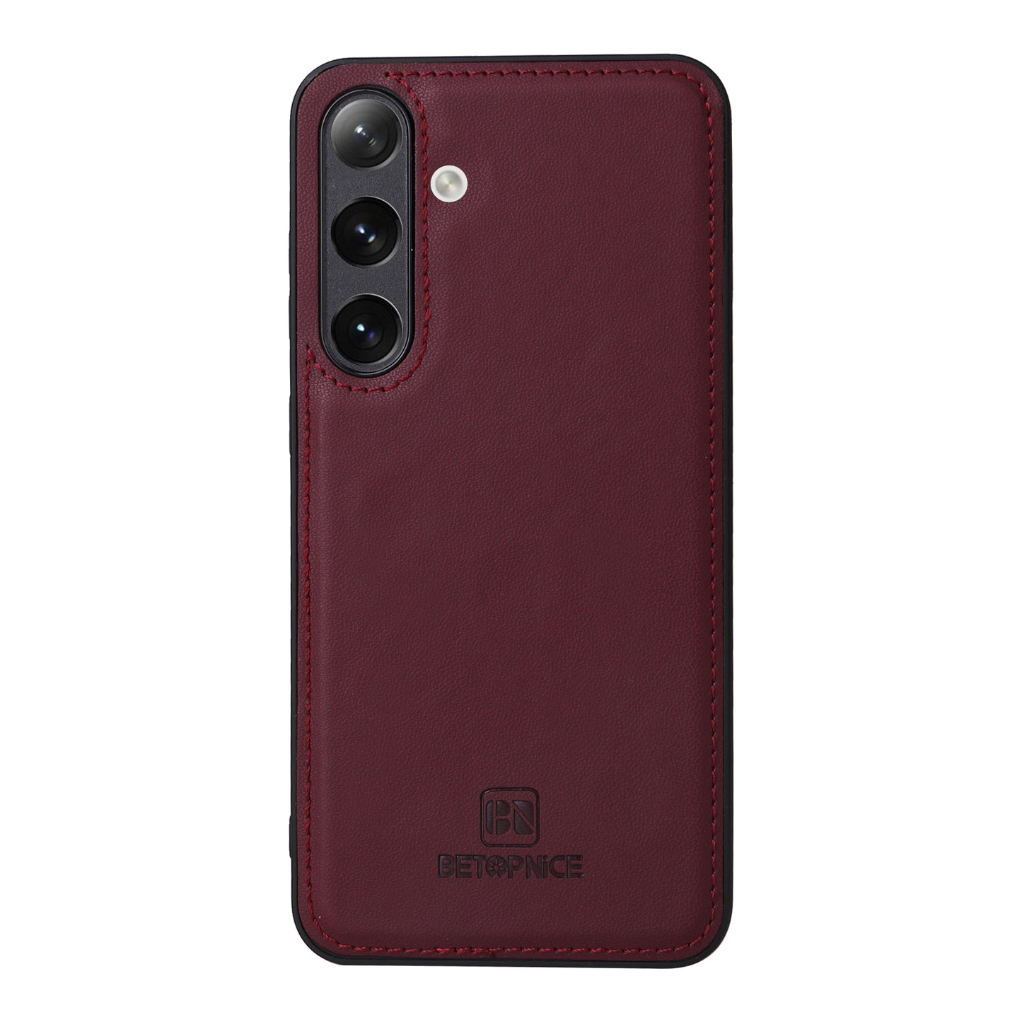 BETOPNICE 005 For Samsung Galaxy S24+ Leather Case Phone Wallet Detachable 2-in-1 - Wine Red