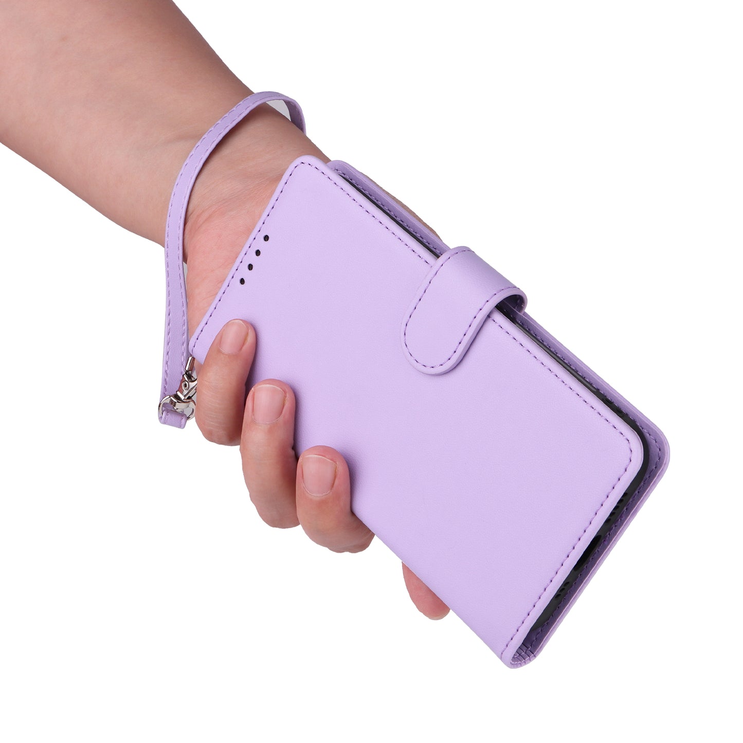 BETOPNICE 005 For Samsung Galaxy S24 Wallet Phone Case Detachable Leather Cover - Purple