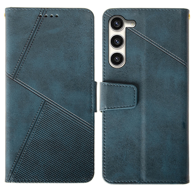 IDEWEI For Samsung Galaxy S24 Leather Case Protective Phone Cover with Wallet Card Holder - Blue
