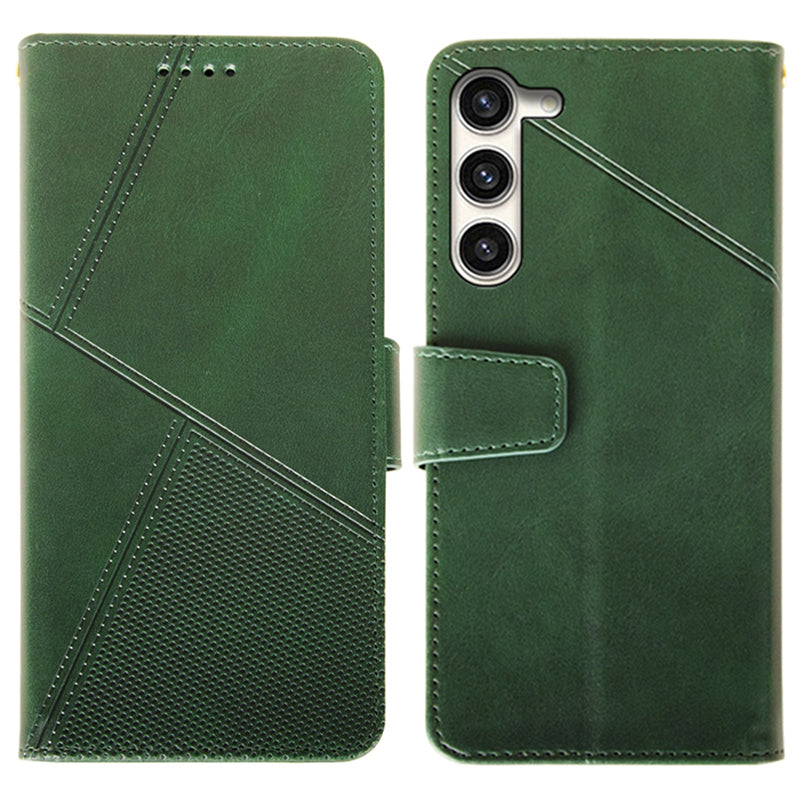 IDEWEI For Samsung Galaxy S24 Leather Case Protective Phone Cover with Wallet Card Holder - Green