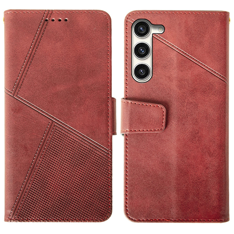 IDEWEI For Samsung Galaxy S24 Leather Case Protective Phone Cover with Wallet Card Holder - Red
