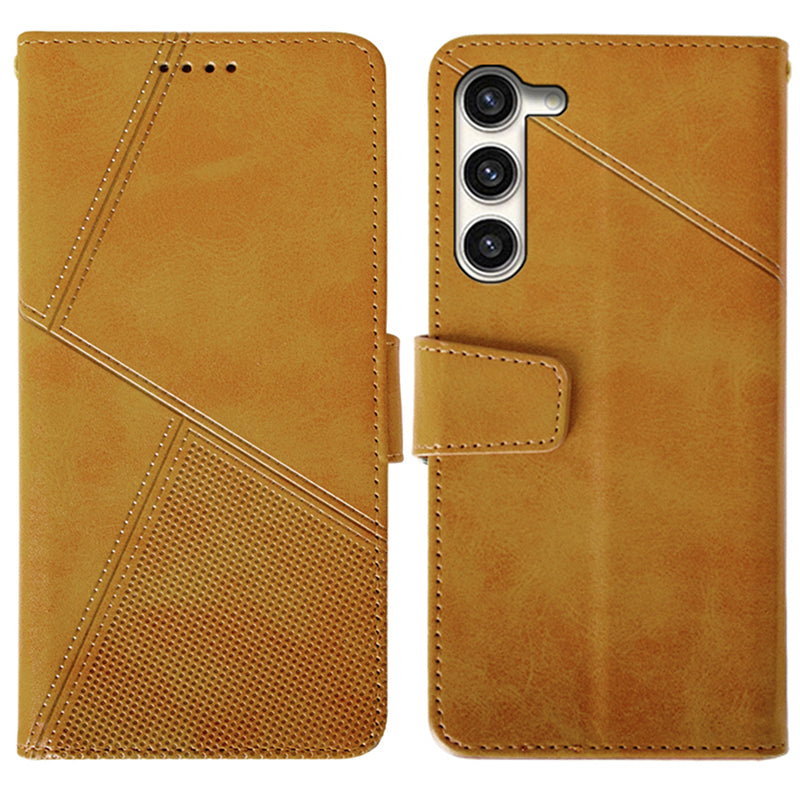 IDEWEI For Samsung Galaxy S24 Leather Case Protective Phone Cover with Wallet Card Holder - Orange