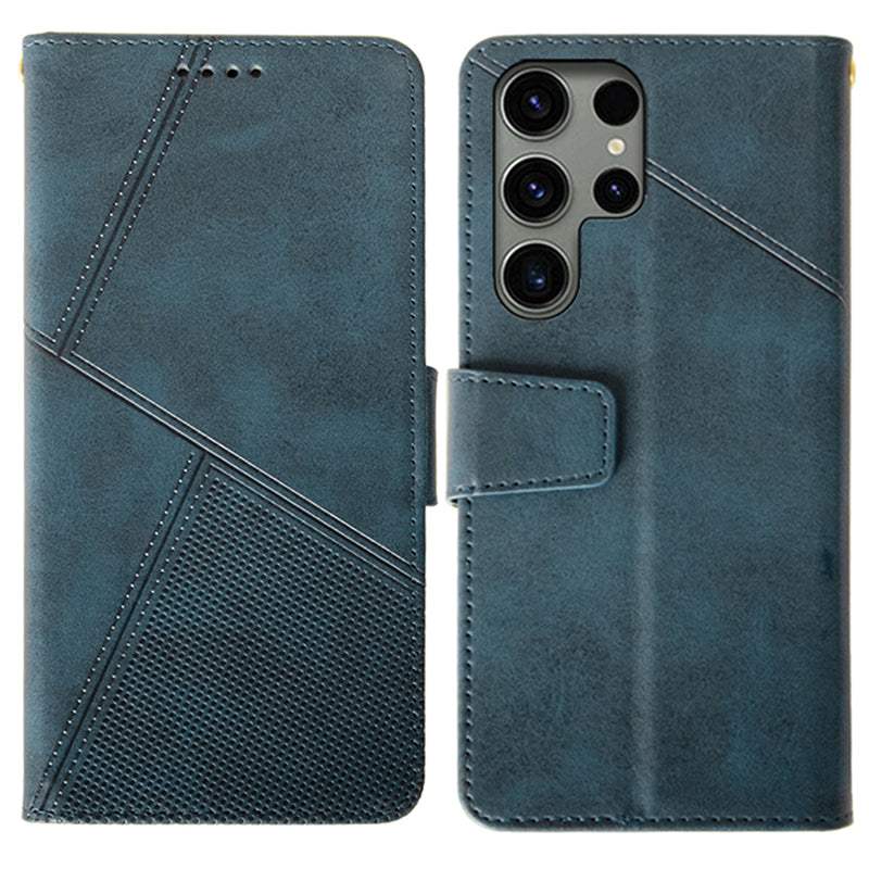 IDEWEI For Samsung Galaxy S24 Ultra Wallet Case Leather Phone Cover Card Holder - Blue