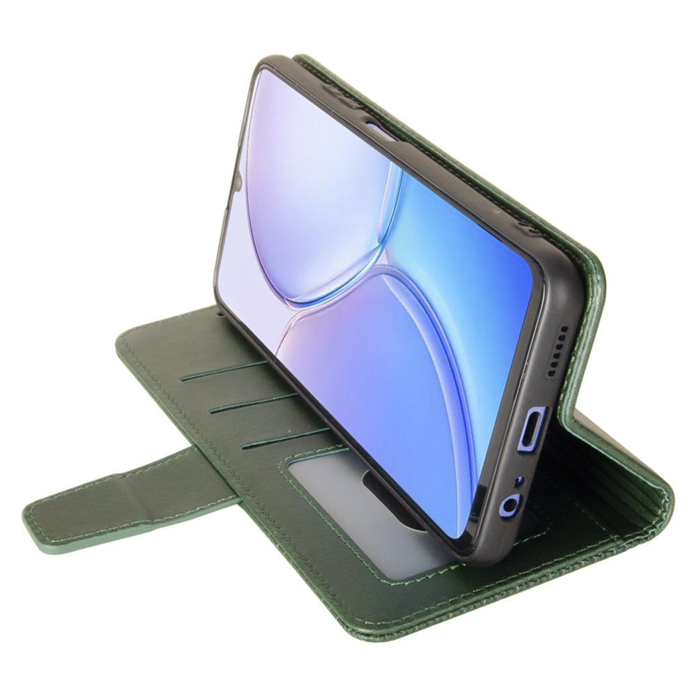 IDEWEI For Samsung Galaxy S24 Ultra Wallet Case Leather Phone Cover Card Holder - Green