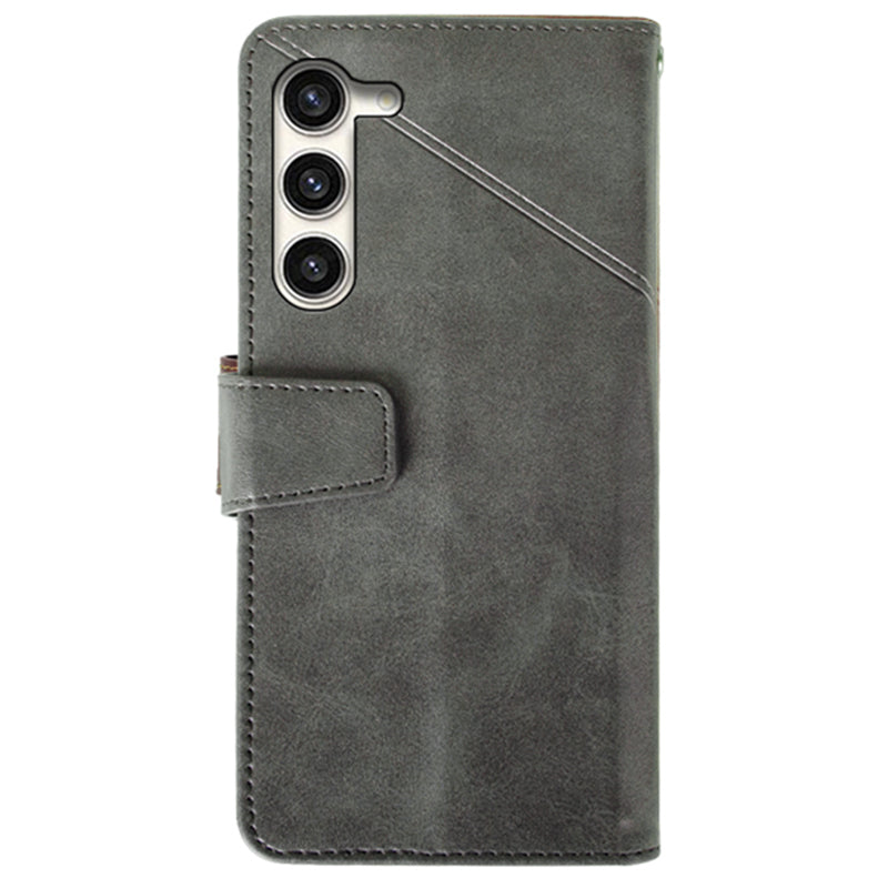 IDEWEI For Samsung Galaxy S24+ Calf Texture Leather Case Wallet Phone Cover - Black