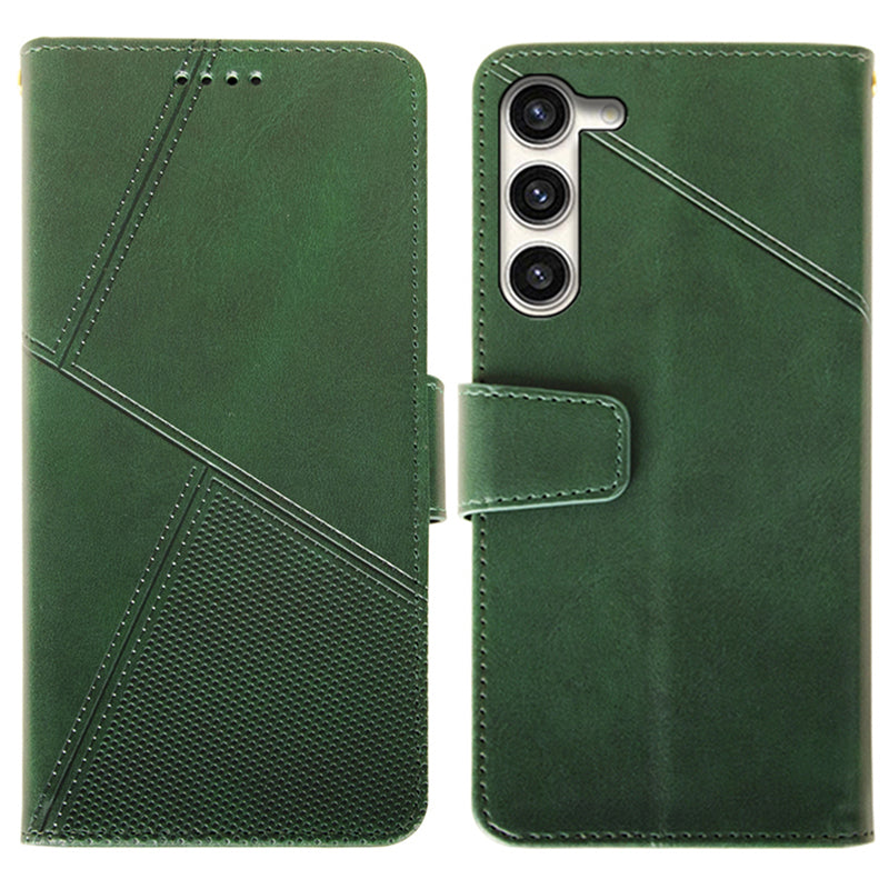 IDEWEI For Samsung Galaxy S24+ Calf Texture Leather Case Wallet Phone Cover - Green