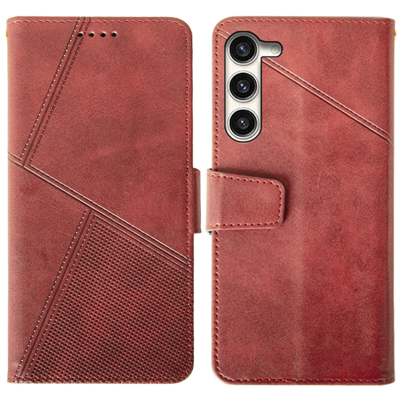 IDEWEI For Samsung Galaxy S24+ Calf Texture Leather Case Wallet Phone Cover - Red