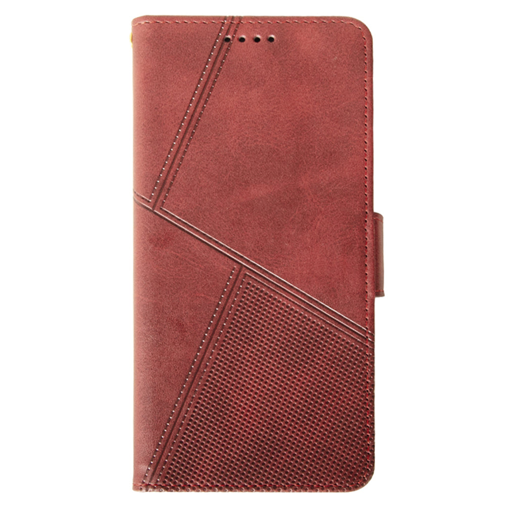 IDEWEI For Samsung Galaxy S24+ Calf Texture Leather Case Wallet Phone Cover - Red