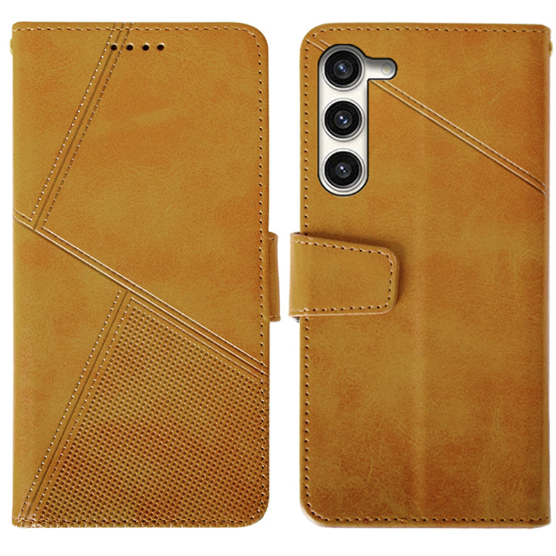 IDEWEI For Samsung Galaxy S24+ Calf Texture Leather Case Wallet Phone Cover - Orange