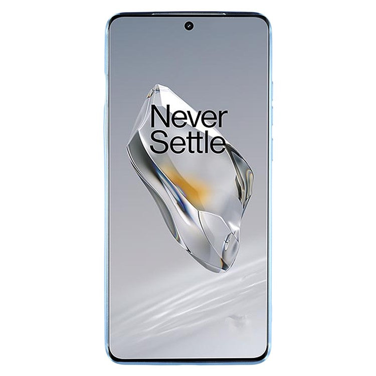 KADEM Phone Case for OnePlus 12 5G Flower Decor Gradient TPU Mobile Cover - Blue