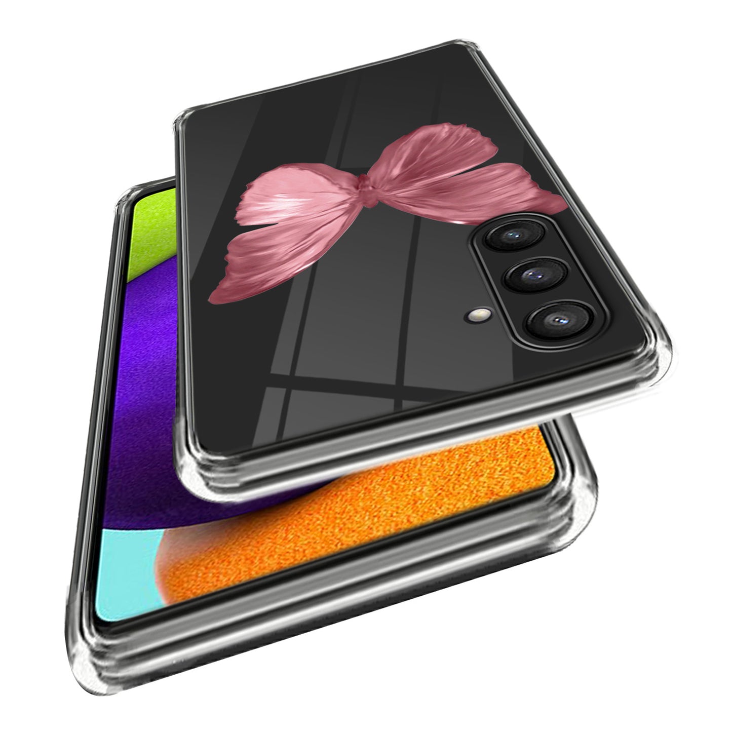 For Samsung Galaxy S24 Phone Case Slim TPU Cover Pattern Printing - Pink Butterfly