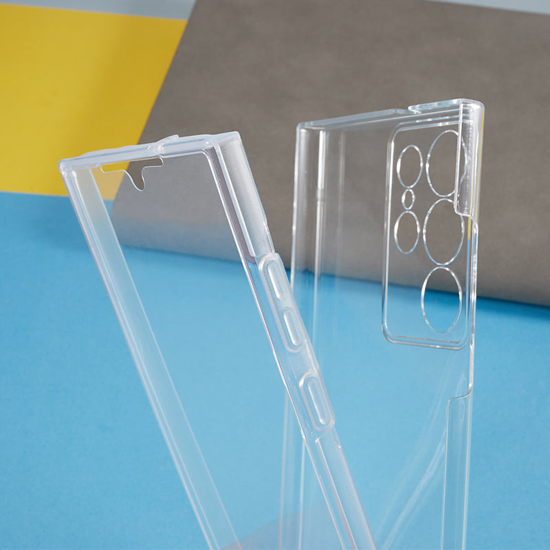 For Samsung Galaxy S24 Ultra Case Acrylic + TPU Phone Cover with PET Film All-Around Protection
