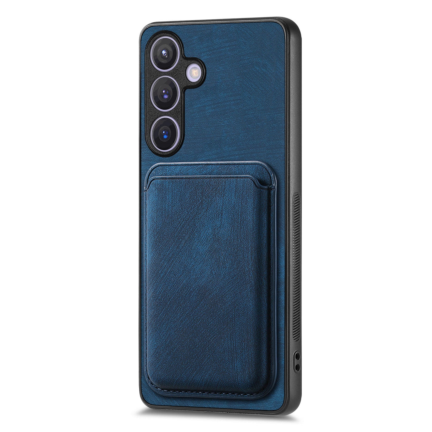 D12 For Samsung Galaxy S24+ Detachable Magnetic Card Case Fall Proof Phone Cover - Blue