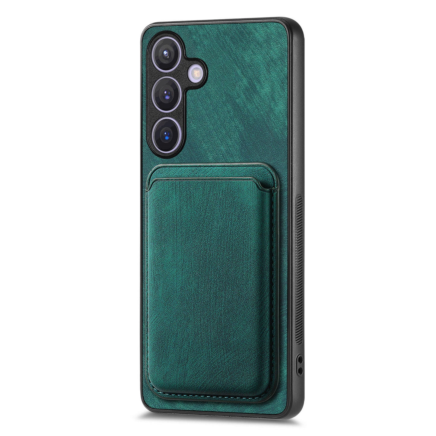 D12 For Samsung Galaxy S24+ Detachable Magnetic Card Case Fall Proof Phone Cover - Green