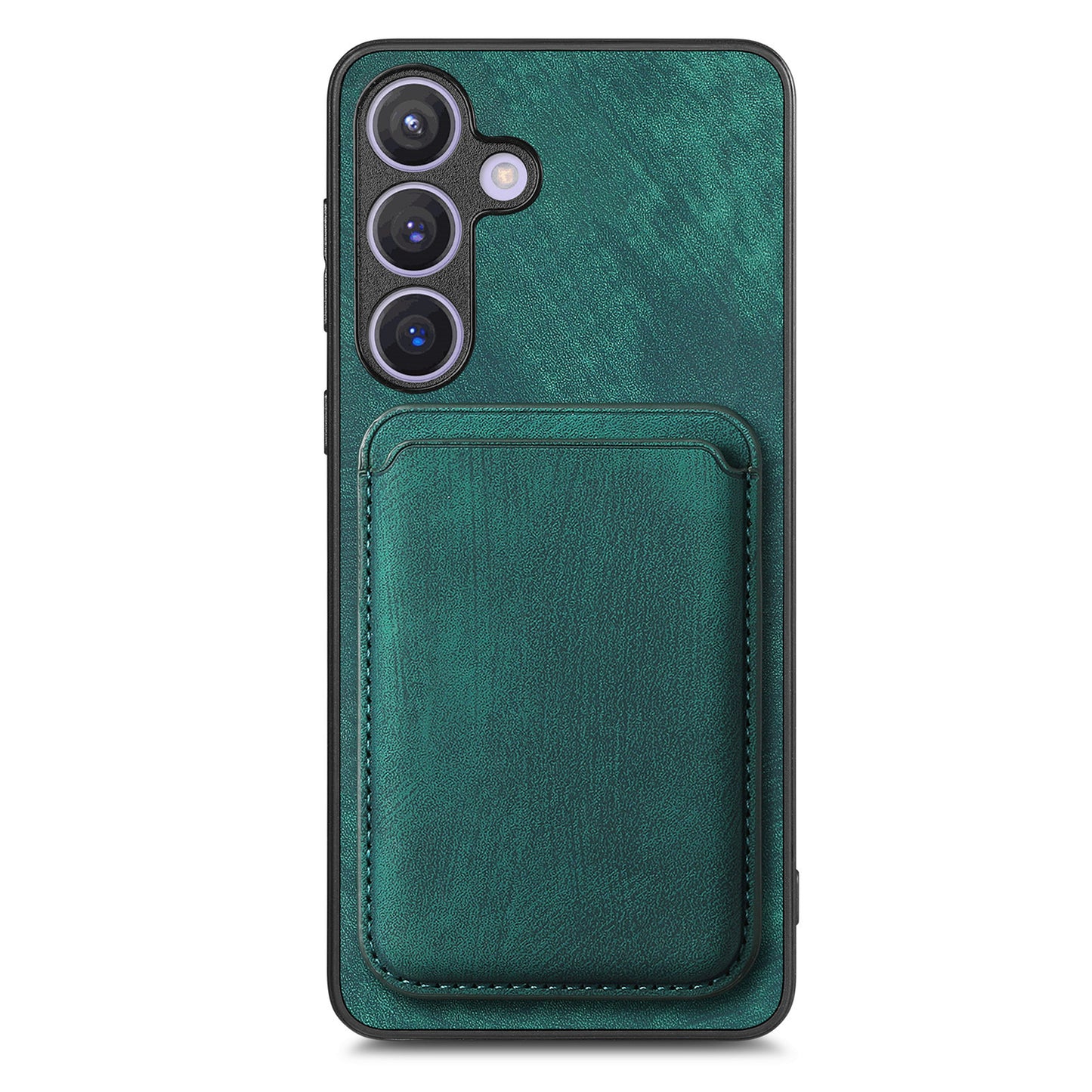 D12 For Samsung Galaxy S24+ Detachable Magnetic Card Case Fall Proof Phone Cover - Green