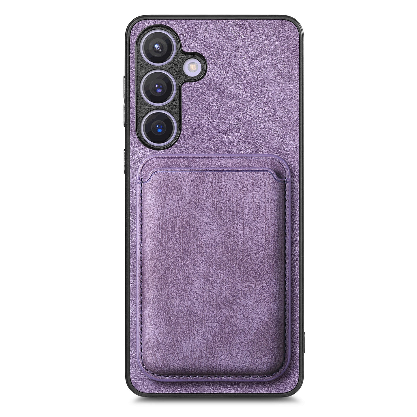 D12 For Samsung Galaxy S24+ Detachable Magnetic Card Case Fall Proof Phone Cover - Purple