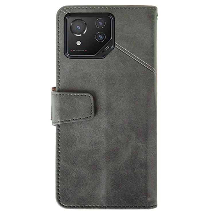 IDEWEI For Asus ROG Phone 8 5G / Phone 8 Pro 5G Leather Case Calf Texture Wallet Phone Cover - Black