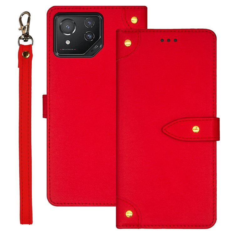 IDEWEI For Asus ROG Phone 8 5G / Phone 8 Pro 5G Case Drop-resistant Leather Card Holder Phone Cover - Red