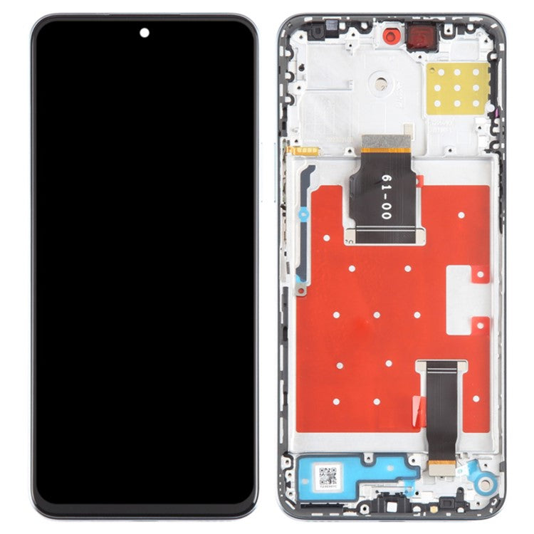For Honor 90 Lite 5G OEM Grade S LCD Screen and Digitizer Assembly + Frame Repair Part (without Logo) - Silver