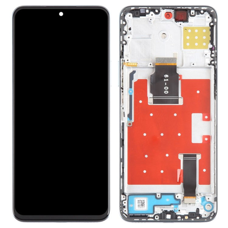 For Honor 90 Lite 5G Grade C LCD Screen and Digitizer Assembly + Frame Replacement Part (without Logo) - Silver