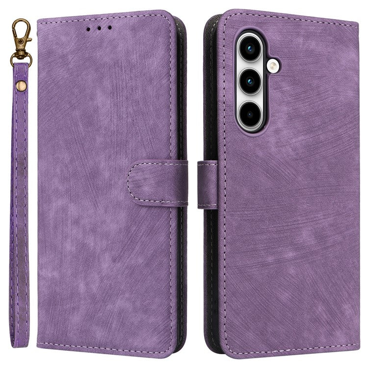For Samsung Galaxy A35 5G Leather Wallet Case RFID Blocking Phone Cover - Purple