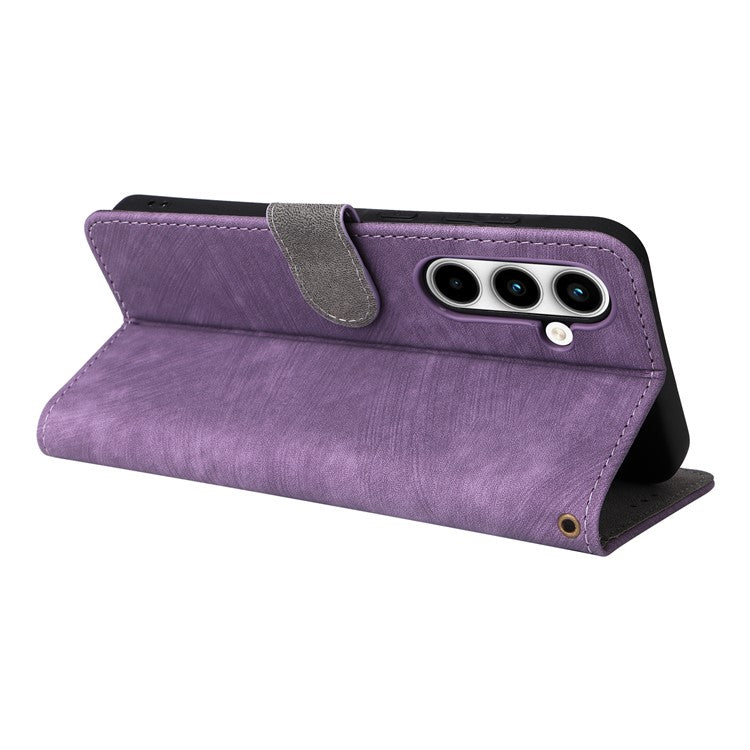 For Samsung Galaxy A35 5G Leather Wallet Case RFID Blocking Phone Cover - Purple