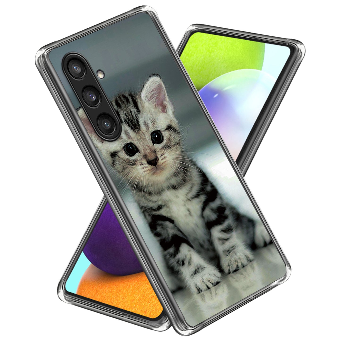 For Samsung Galaxy S24+ TPU Case Pattern Printed Anti-scratch Phone Cover - Cute Cat