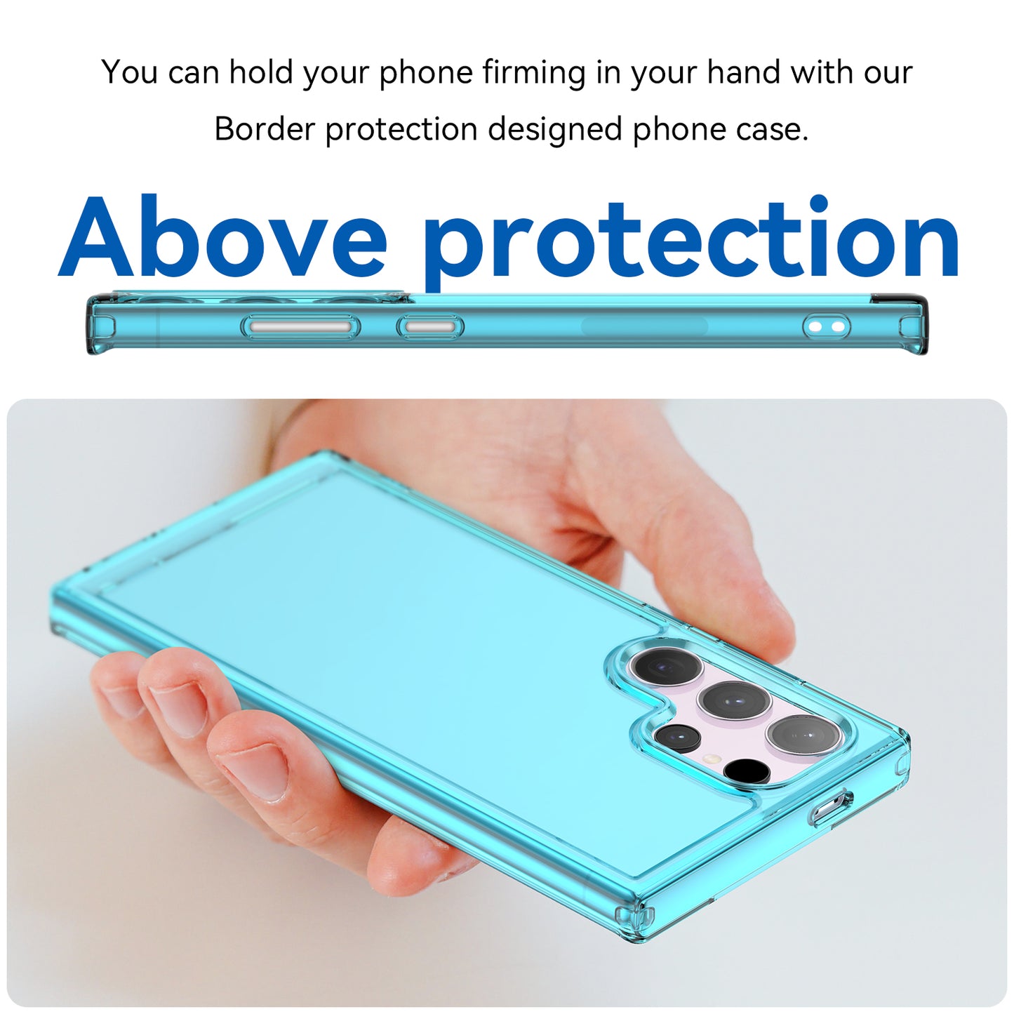 For Samsung Galaxy S24 Ultra Case Candy Series Flexible TPU Cell Phone Cover - Transparent Blue