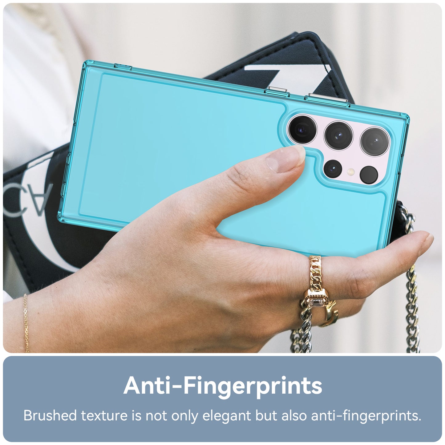 For Samsung Galaxy S24 Ultra Case Candy Series Flexible TPU Cell Phone Cover - Transparent Blue