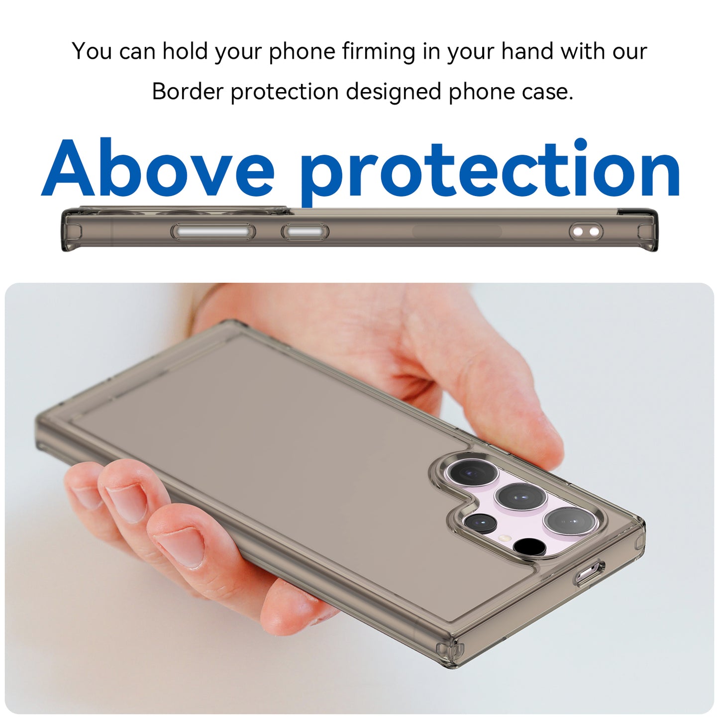 For Samsung Galaxy S24 Ultra Case Candy Series Flexible TPU Cell Phone Cover - Transparent Grey