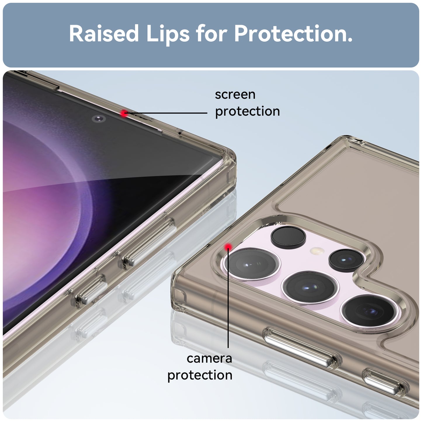 For Samsung Galaxy S24 Ultra Case Candy Series Flexible TPU Cell Phone Cover - Transparent Grey