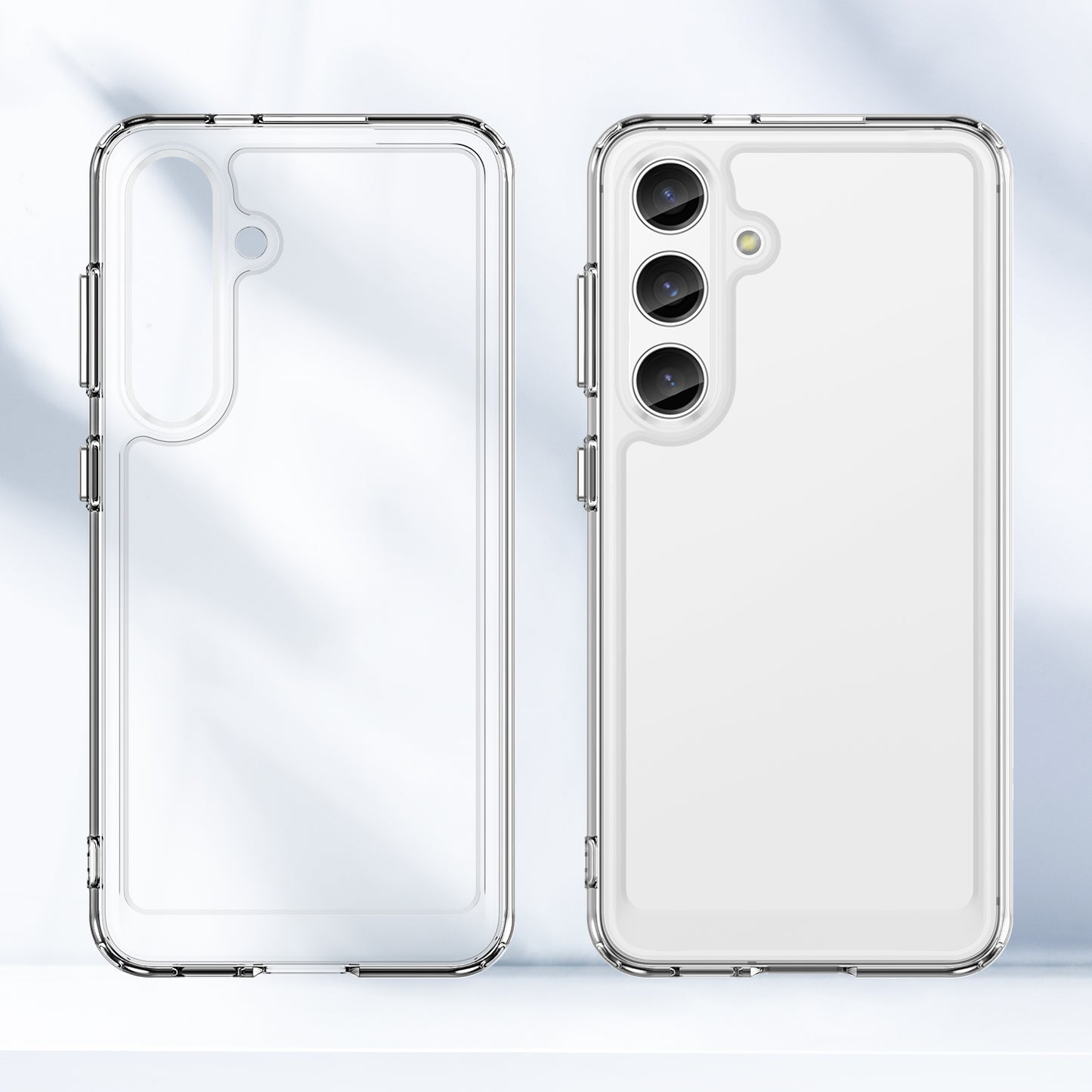 Candy Series for Samsung Galaxy S24 Case Shockproof Soft TPU Phone Back Cover - Transparent Grey