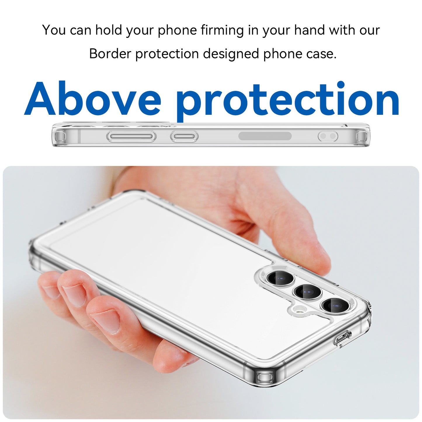 Candy Series for Samsung Galaxy S24 Case Shockproof Soft TPU Phone Back Cover - Transparent Grey