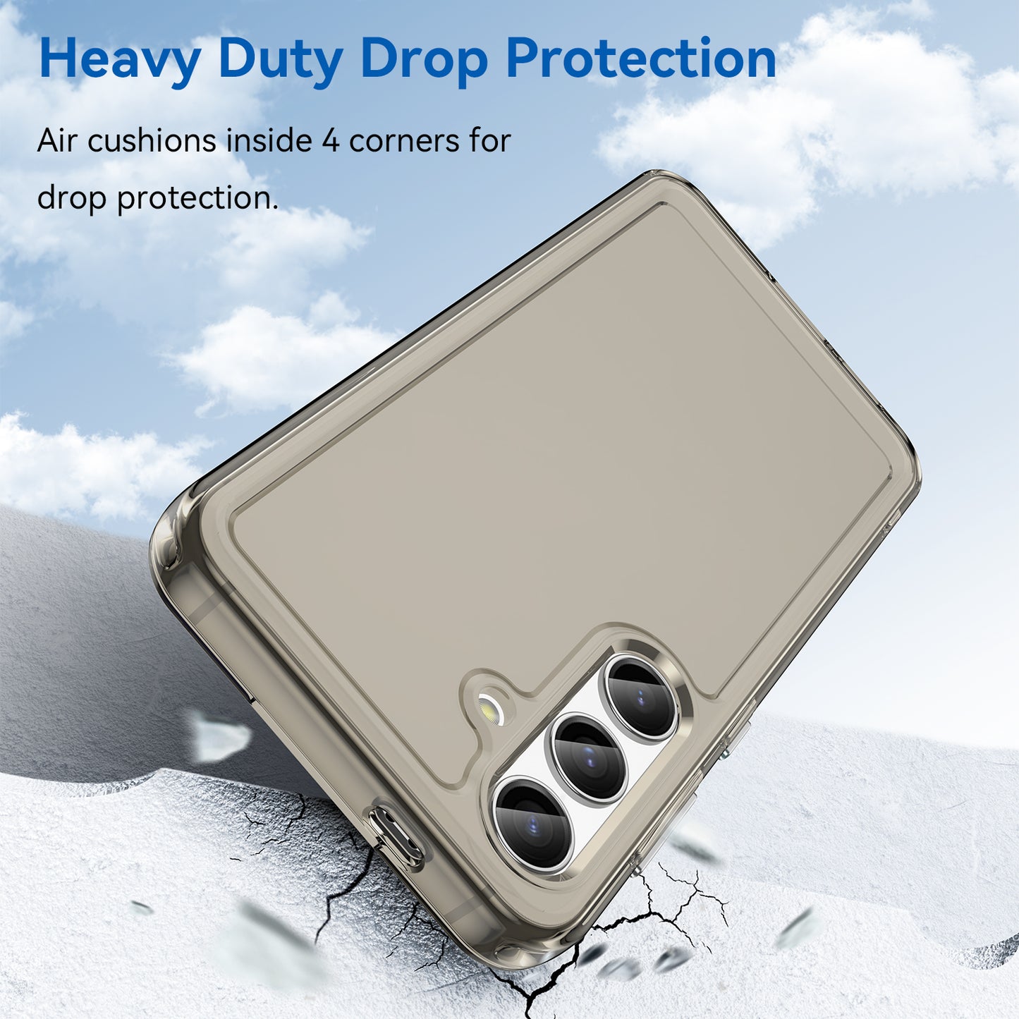 Candy Series for Samsung Galaxy S24 Case Shockproof Soft TPU Phone Back Cover - Transparent