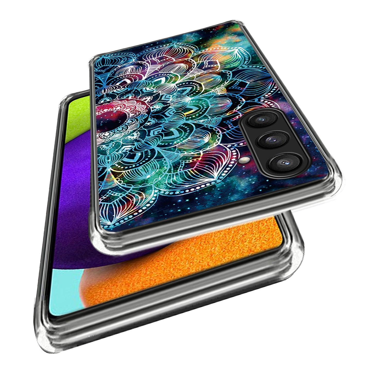 For Samsung Galaxy S24 Phone Case Thin Flexible TPU Back Cover IMD Pattern - Starry Sky / Mandala