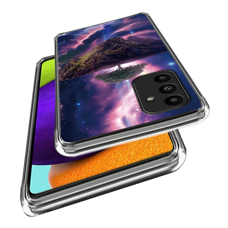 For Samsung Galaxy A15 4G / 5G TPU Phone Case Pattern Printing Anti-Scratch Shockproof - Aurora Night