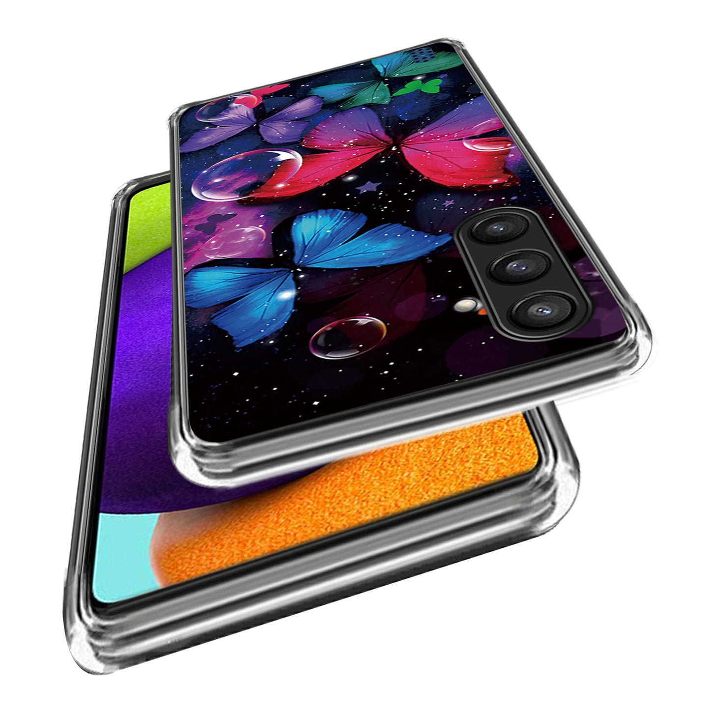 For Samsung Galaxy S24+ Case Pattern Printing Anti-scratch Phone Cover - Colorful Butterflies