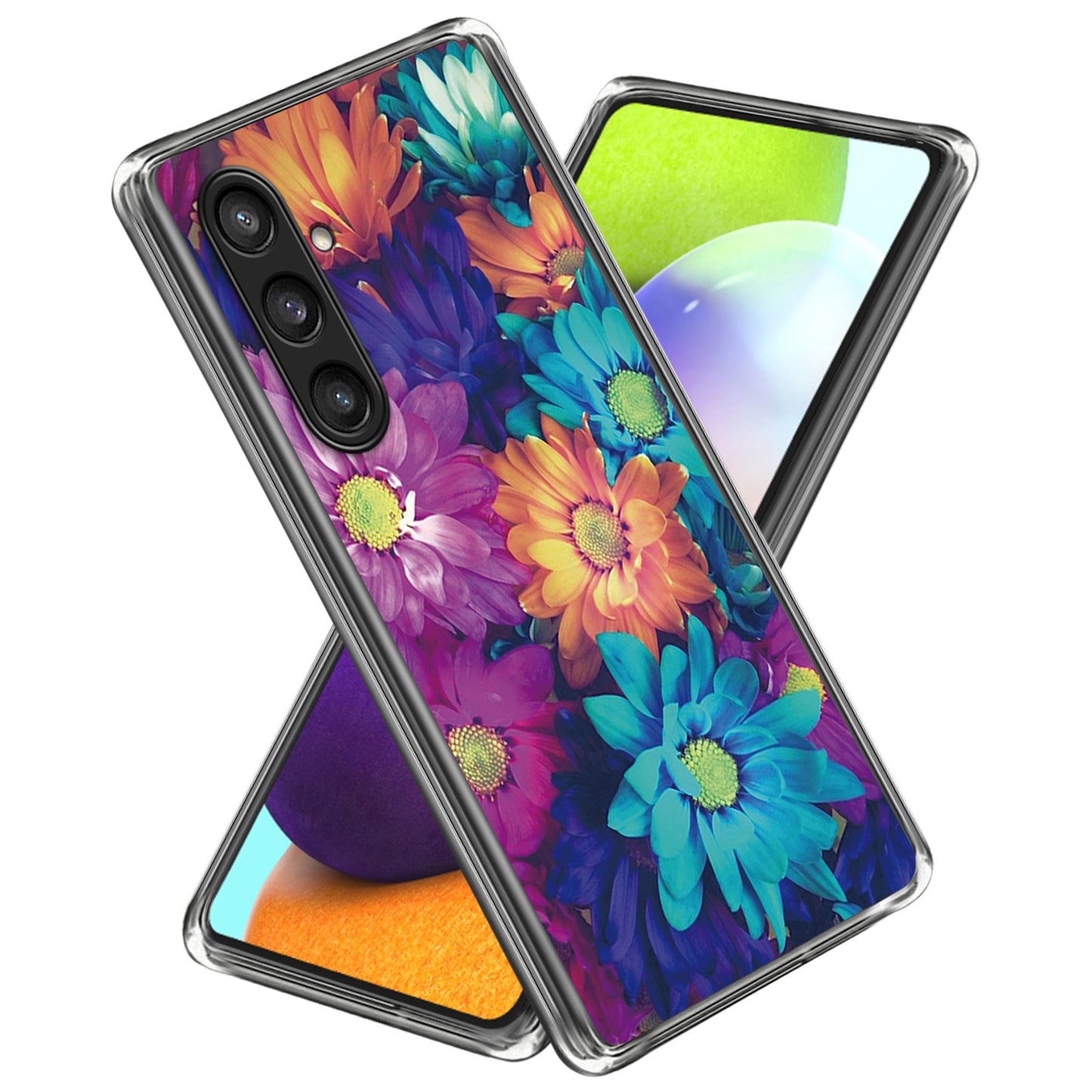 For Samsung Galaxy S24 TPU Phone Case Pattern Printing Protective Cover - Chrysanthemum