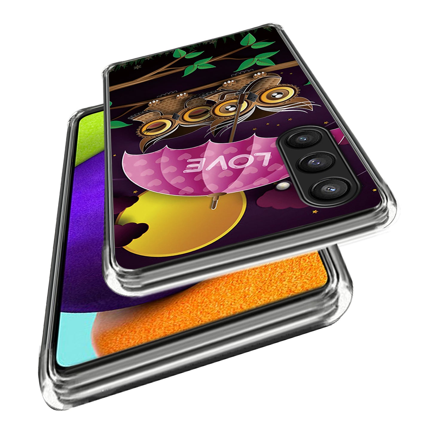 For Samsung Galaxy S24 TPU Phone Case Pattern Printing Protective Cover - Owl Couple
