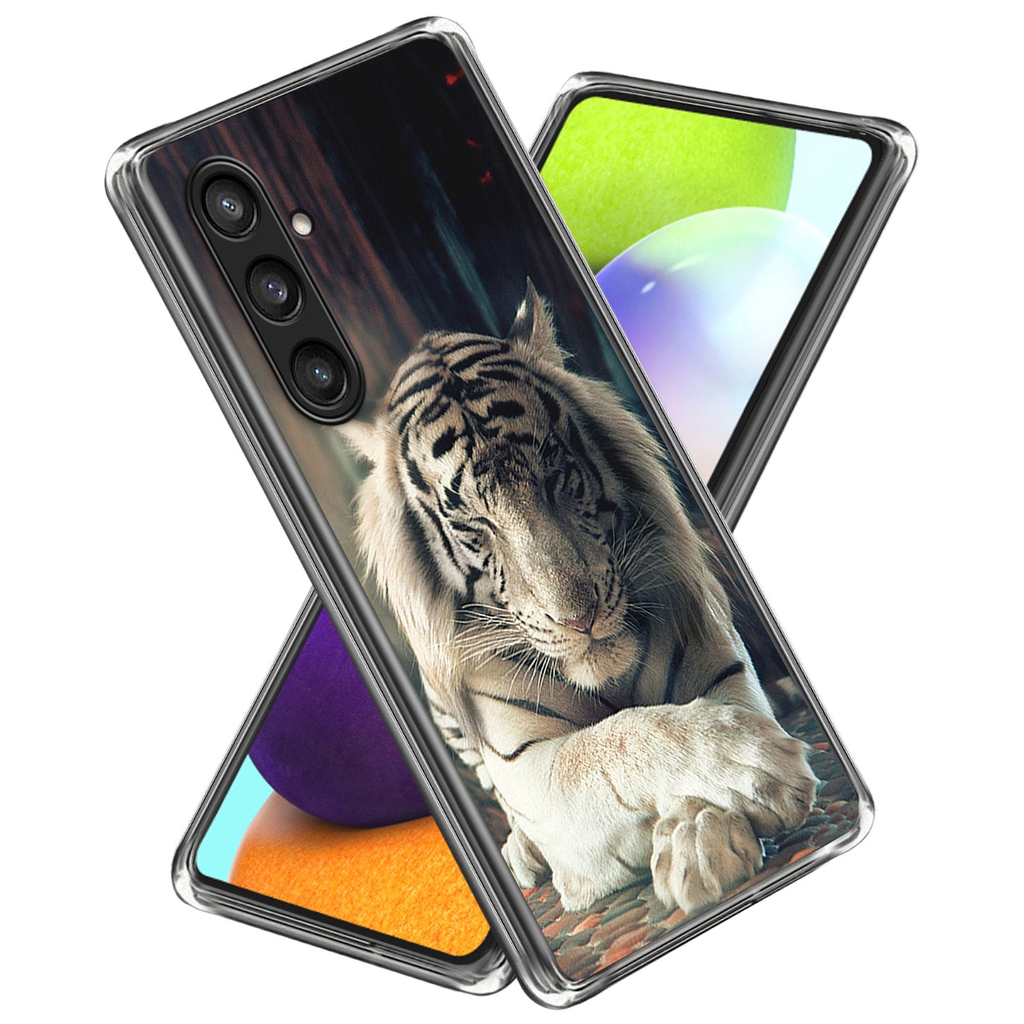 For Samsung Galaxy S24 TPU Phone Case Pattern Printing Protective Cover - White Tiger