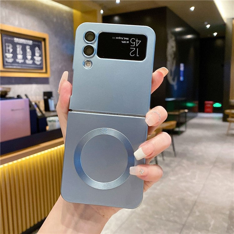For Samsung Galaxy Z Flip4 5G TPU Case Magnetic Phone Cover - Blue