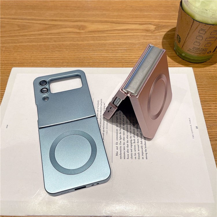 For Samsung Galaxy Z Flip4 5G TPU Case Magnetic Phone Cover - Blue