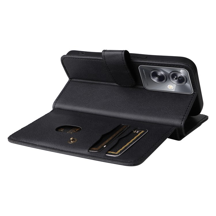 KT Multi-functional Series-1 For Oppo A79 5G / A2 5G Wallet Case Leather Stand Cover - Black