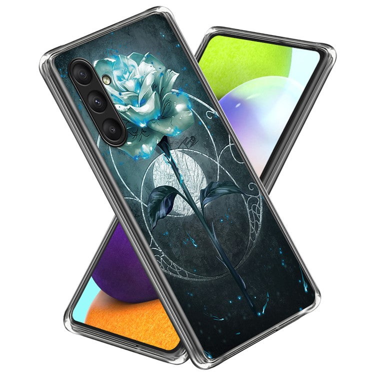 For Samsung Galaxy A25 5G (Global) (161.0 x 76.5 x 8.3mm) TPU Case with Pattern Printing - Rose